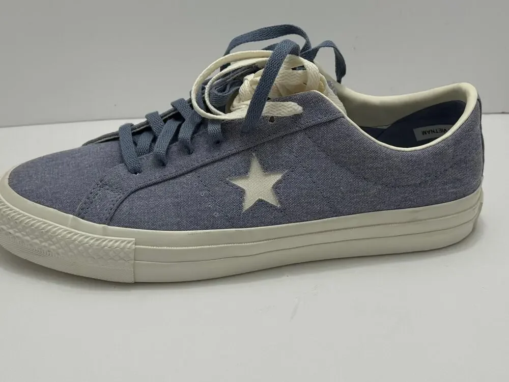 Converse One Star Pro Low Washed Canvas Blue Men 11 Women 12.5 NWOT